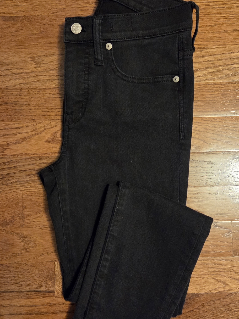 Madewell, 9" Mid-Rise Skinny, Women’s Black Stretch Jeans, 26